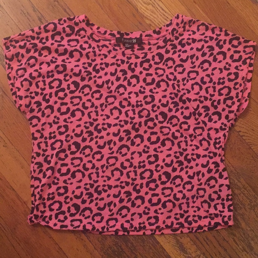 Pink Leopard Print Top